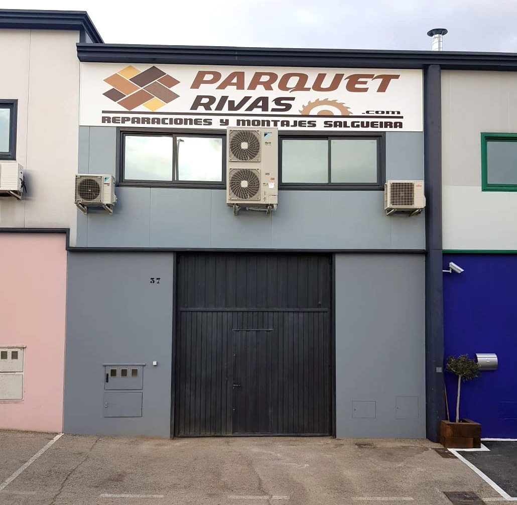 fachada de empresa de parquet en rivas salgueira